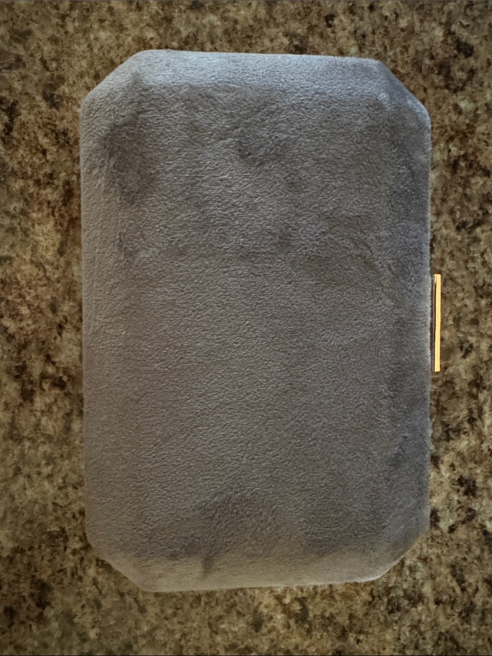 Plush Gray Clutch
